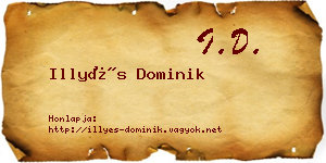 Illyés Dominik névjegykártya